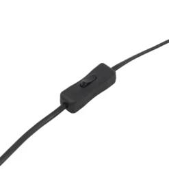Lámpara de mesa Kaida de Lindby, negra, metal