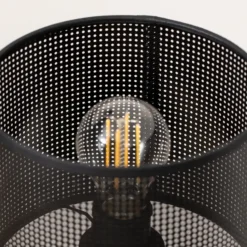 Lámpara de mesa Kamil con pantalla de metal perforado