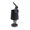 Lámpara de mesa KARE Animal Rabbit, textil, negro, 50 cm, E14