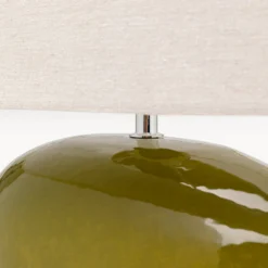Lámpara de mesa KARE Beo, verde, algodón, altura 50 cm, casquillo E27