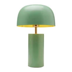 Lámpara de mesa KARE Loungy, verde, acero, altura 38 cm