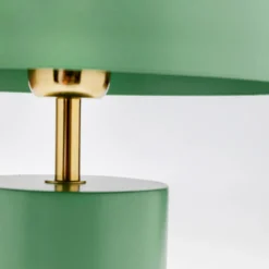 Lámpara de mesa KARE Loungy, verde, acero, altura 38 cm