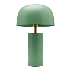 Lámpara de mesa KARE Loungy, verde, acero, altura 38 cm