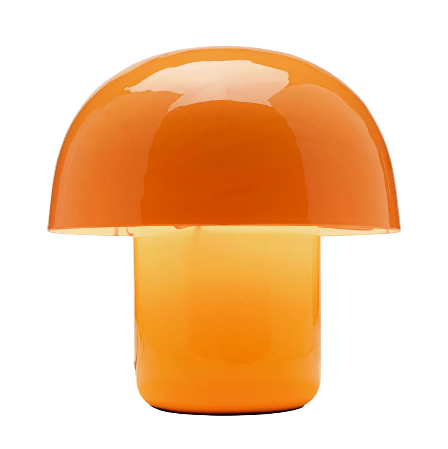 Lámpara de mesa KARE Mushroom, naranja, metal, 20 cm, E14