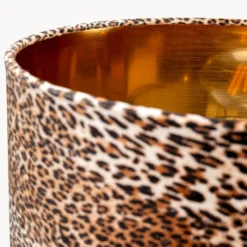 Lámpara de mesa KARE Wildlife, marrón, acero, altura 51 cm, E27