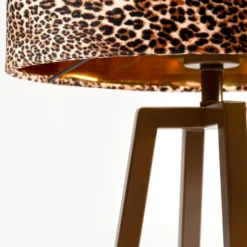 Lámpara de mesa KARE Wildlife, marrón, acero, altura 51 cm, E27