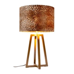 Lámpara de mesa KARE Wildlife, marrón, acero, altura 51 cm, E27