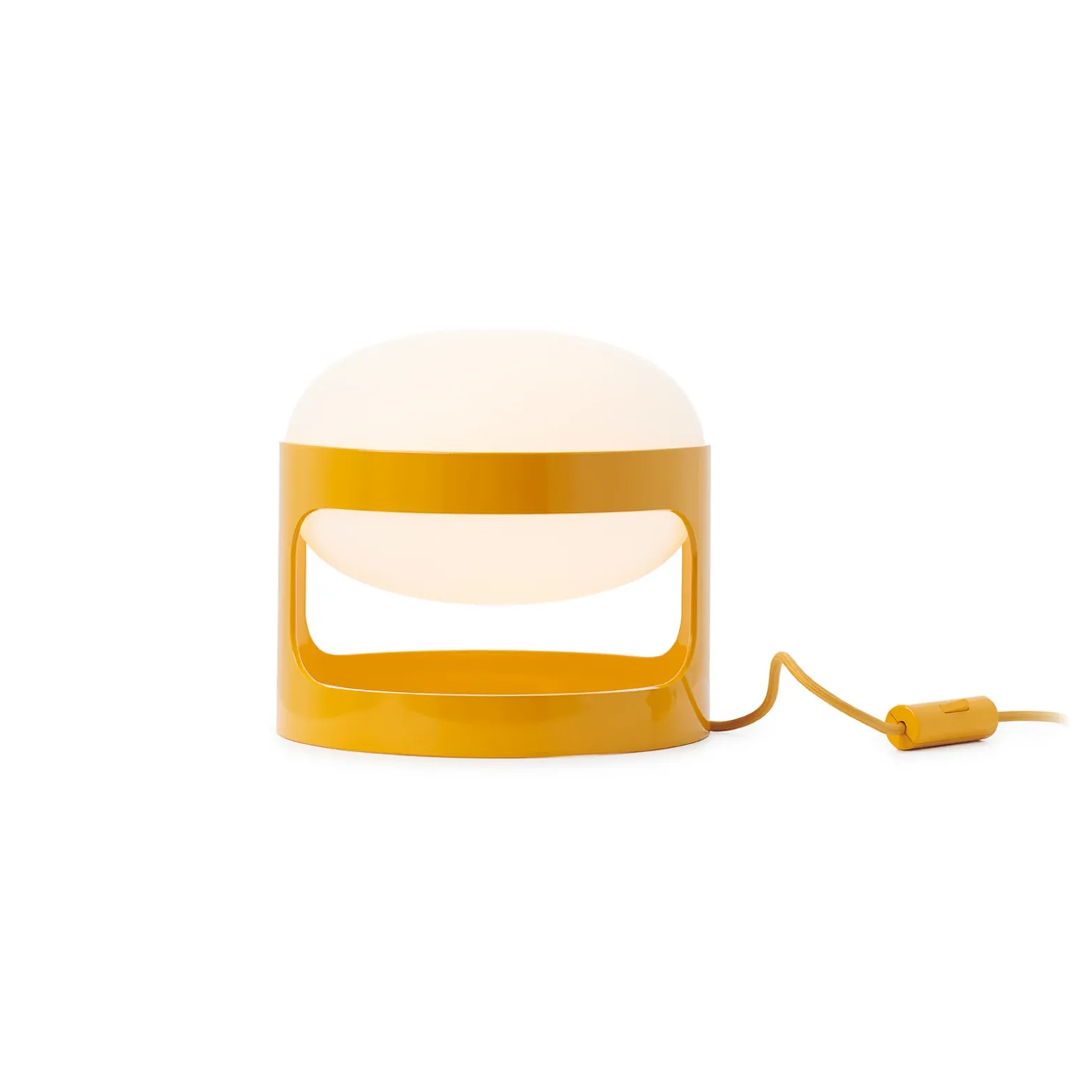Lámpara de mesa Kartell KD28, amarillo mostaza, Ø 25 cm, E14-LED