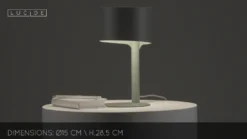 Lámpara de mesa Knulle de metal, gris