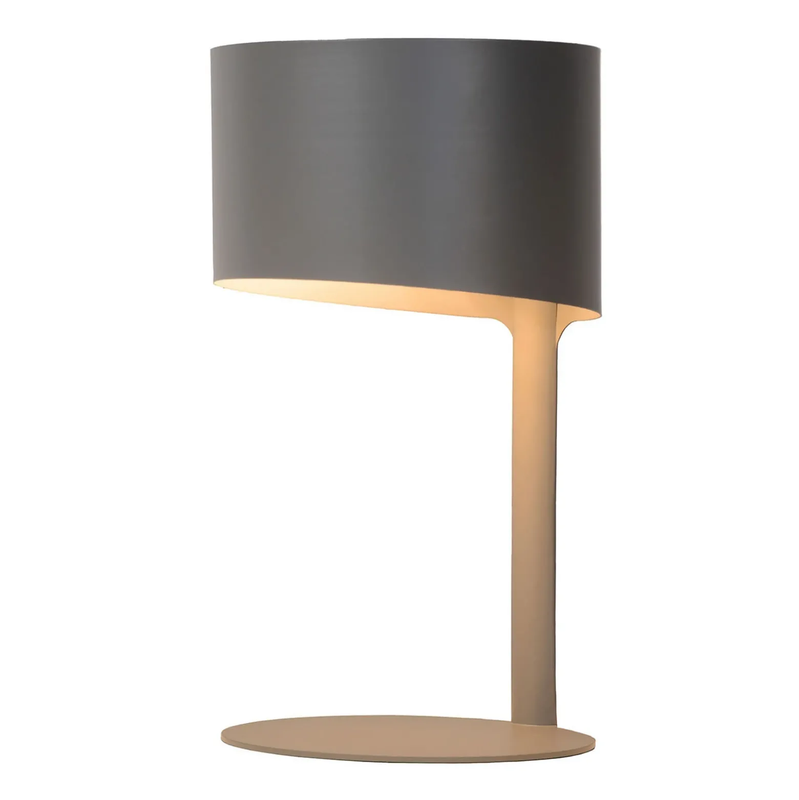Lámpara de mesa Knulle de metal, gris