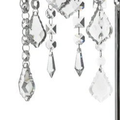 Lámpara de mesa Laila con cristal colgante, 2 luces