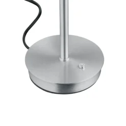 Lámpara de mesa LED Abby, color aluminio, altura 34 cm, metal/cristal