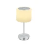 Lámpara de mesa LED Abby, color aluminio, altura 34 cm, metal/cristal