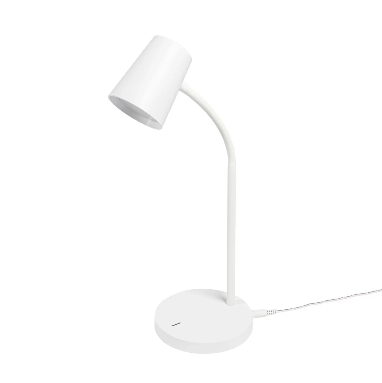 Lámpara de mesa LED Ailina de Lindby, altura 36 cm, blanca, atenuable