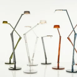 Lámpara de mesa LED Aledin Dec ajustable, ahumado