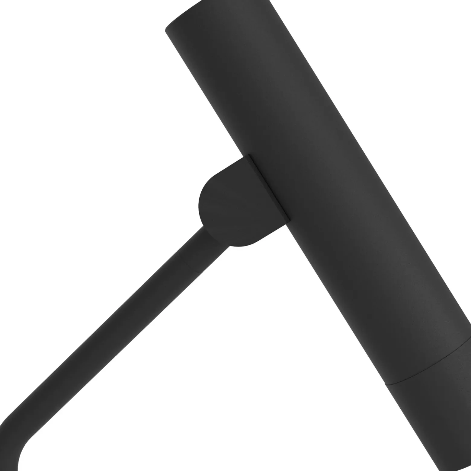 Lámpara de mesa LED Almudaina, negra, altura 49,5 cm, acero