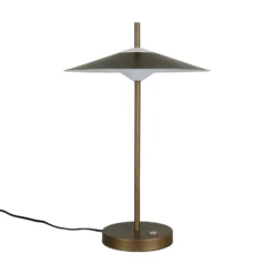 Lámpara de mesa LED Amalo en color platino, altura 46 cm, metal, CCT