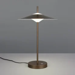Lámpara de mesa LED Amalo en color platino, altura 46 cm, metal, CCT