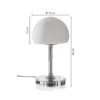 Lámpara de mesa LED Ancilla, cromada, regulador de intensidad de 30 cm,