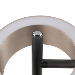 Lámpara de mesa LED Axion, negra/marrón, altura 45 cm, CCT