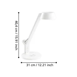 Lámpara de mesa LED Banderalo CCT dim QI blanco