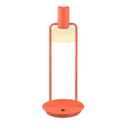 Lámpara de mesa LED Banji, naranja, altura 37 cm, regulador táctil