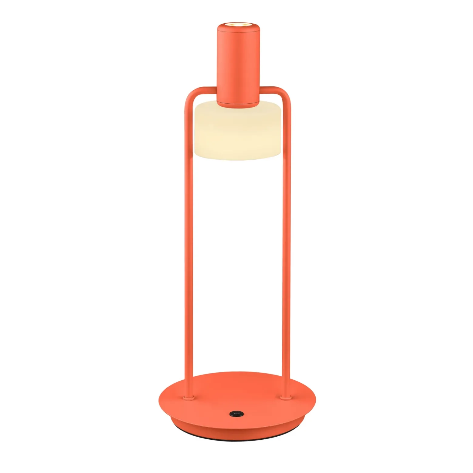Lámpara de mesa LED Banji, naranja, altura 37 cm, regulador táctil