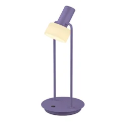 Lámpara de mesa LED Banji, violeta, altura 37 cm, regulador táctil