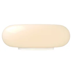 Lámpara de mesa LED Basile, blanca, de cristal, 2.700 K