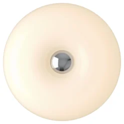 Lámpara de mesa LED Basile, blanca, de cristal, 2.700 K