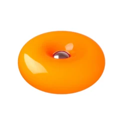 Lámpara de mesa LED Basile, naranja, cristal, 2.700 K
