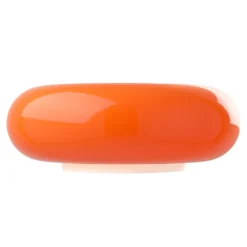 Lámpara de mesa LED Basile, naranja, cristal, 2.700 K