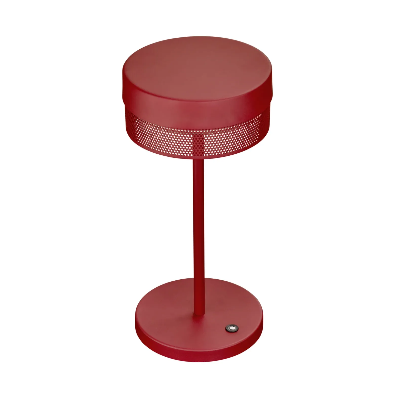 Lámpara de mesa LED Batería recargable de malla, altura 30 cm, rojo indio