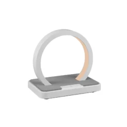Lámpara de mesa LED Beat batería, RGBW blanco mate