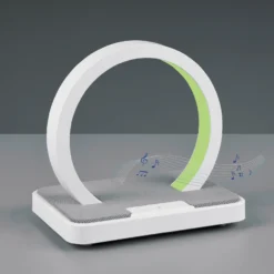 Lámpara de mesa LED Beat batería, RGBW blanco mate