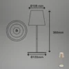 Lámpara de mesa LED con batería 7508011, beige, 2.700 K IP44 Regulador táctil