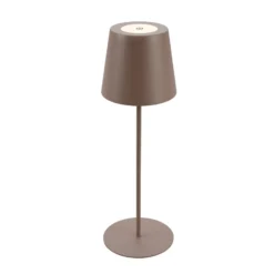 Lámpara de mesa LED con batería 7508012, marrón, 2.700 K IP44 Regulador táctil