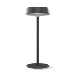 Lámpara de mesa LED con batería recargable Calex Parma, atenuable, negro