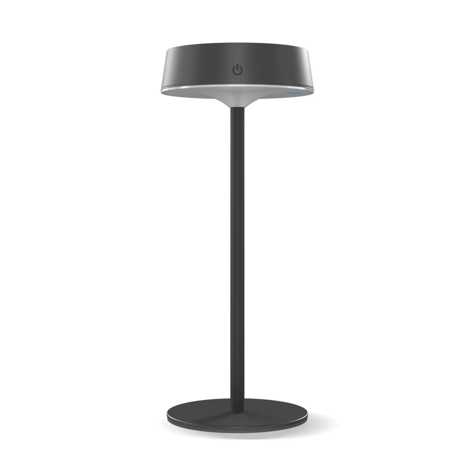 Lámpara de mesa LED con batería recargable Calex Parma, atenuable, negro