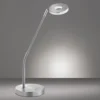 Lámpara de mesa LED Dent, níquel/cromo, 60 cm, metal, CCT 1 luz.