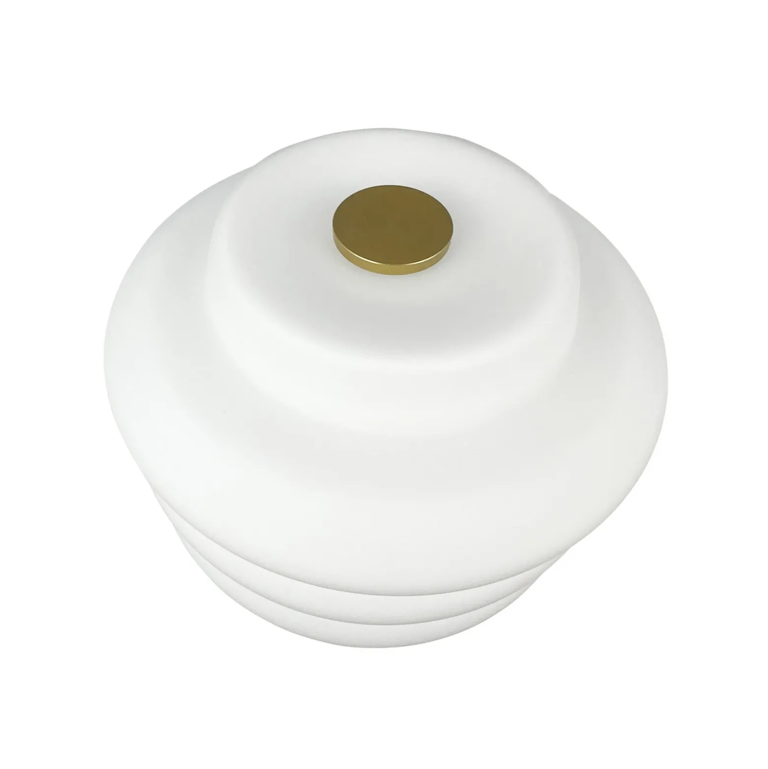 Lámpara de mesa LED Dyberg Larsen Diva, blanco/color latón