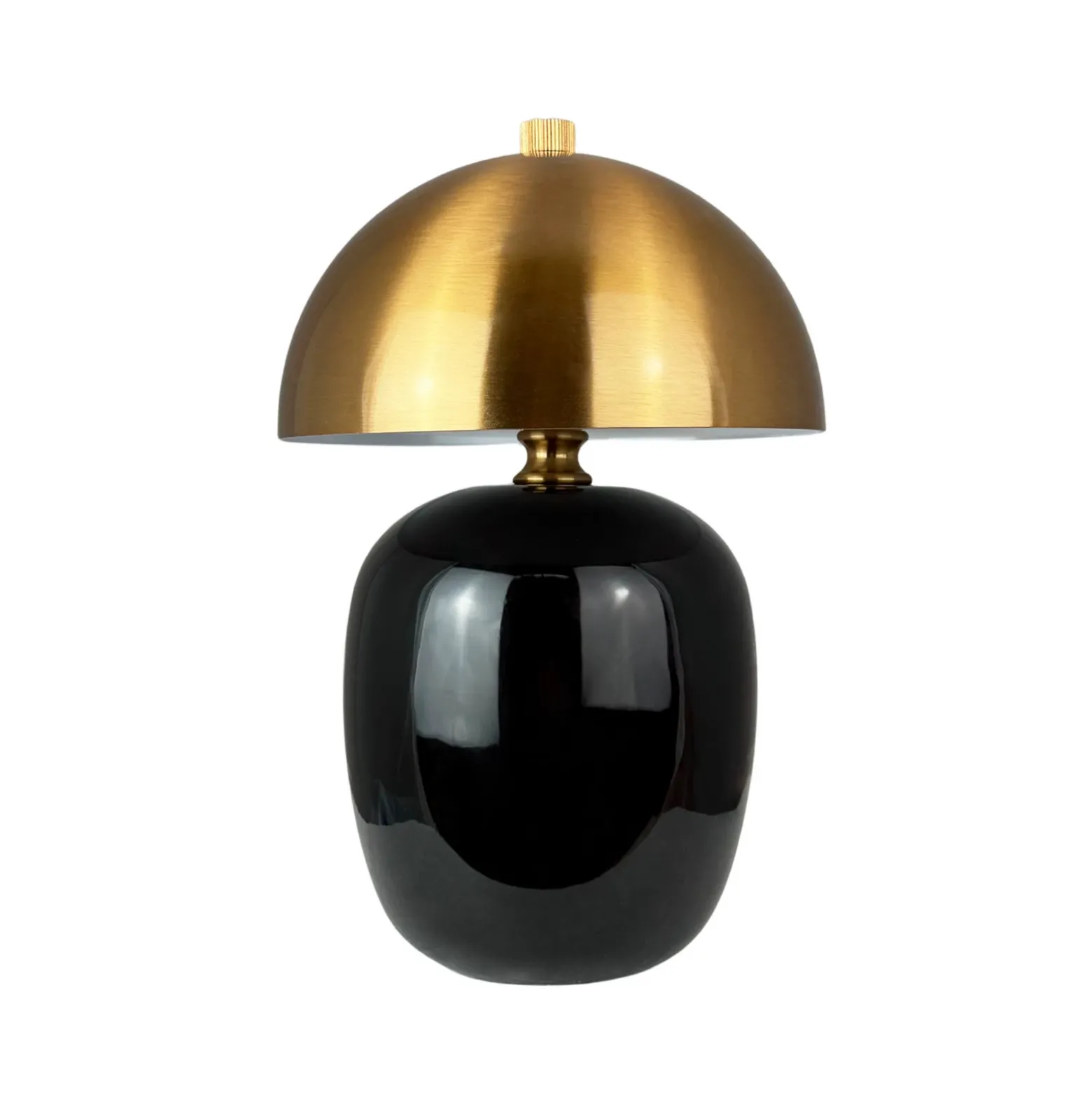 Lámpara de mesa LED Dyberg Larsen Manhatten, negro/latón