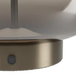 Lámpara de mesa LED EGLO OPTICA 1, bronce/marrón, Ø 25 cm, CCT
