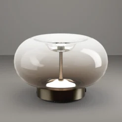 Lámpara de mesa LED EGLO OPTICA 1, bronce/marrón, Ø 25 cm, CCT