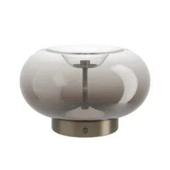 Lámpara de mesa LED EGLO OPTICA 1, bronce/marrón, Ø 25 cm, CCT