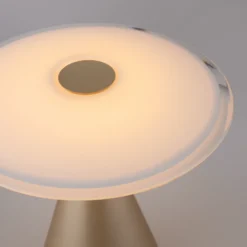 Lámpara de mesa LED Elipsa de Paul Neuhaus, blanca/bronce, atenuable