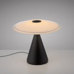 Lámpara de mesa LED Elipsa de Paul Neuhaus, blanca/negra, atenuable