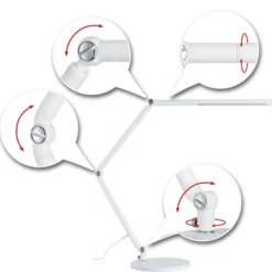 Lámpara de mesa LED FlexBar de Paulmann, blanca, 36 cm, CCT