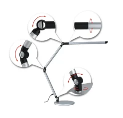 Lámpara de mesa LED FlexBar de Paulmann, plateada, 36 cm, CCT