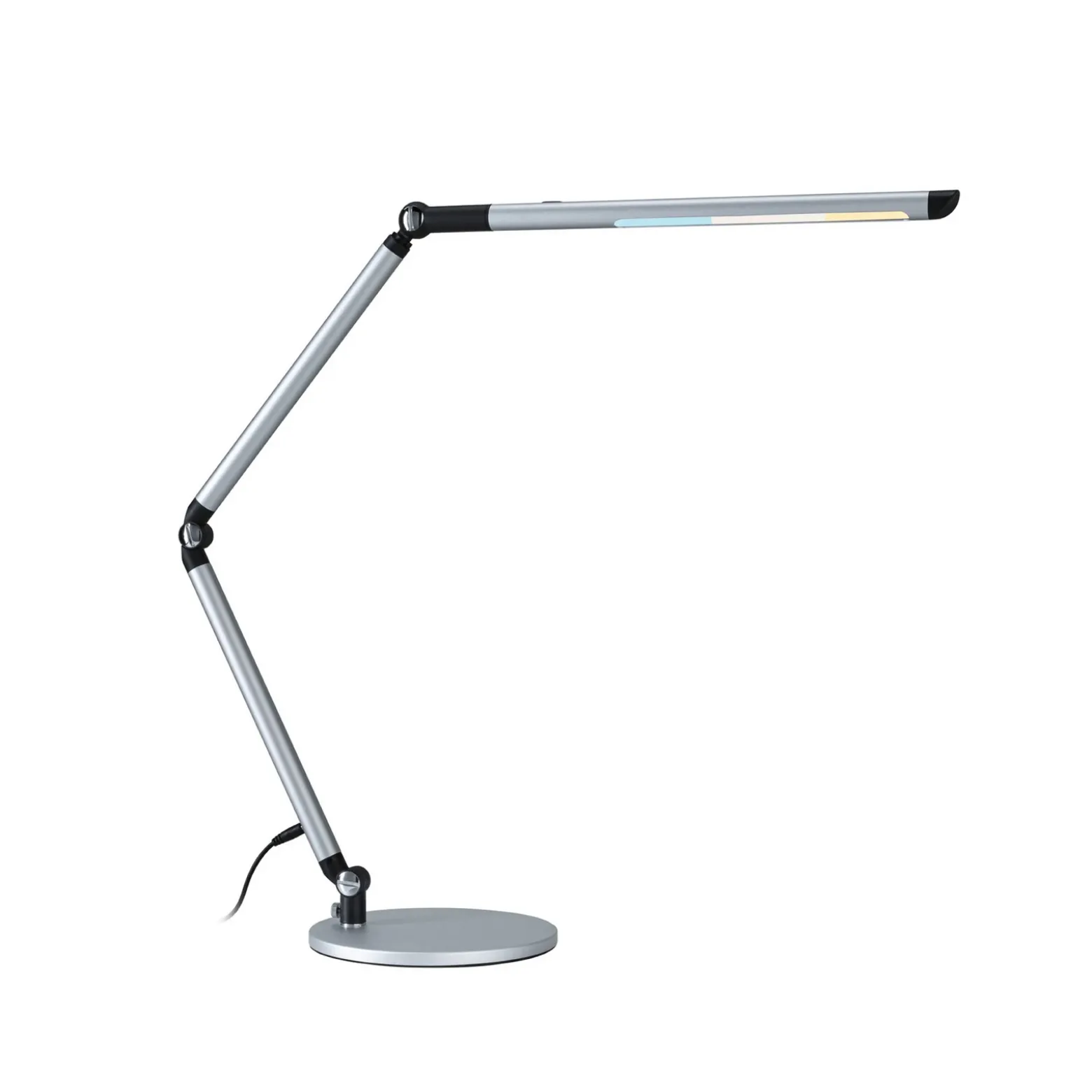 Lámpara de mesa LED FlexBar de Paulmann, plateada, 36 cm, CCT